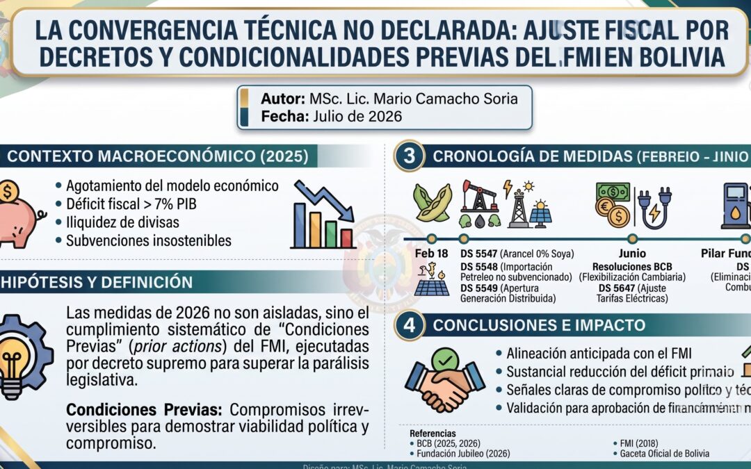 La convergencia técnica no declarada:Ajuste fiscal por decretos y condicionalidades previas del FMI en Bolivia